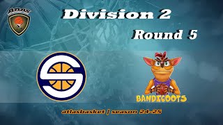 Atlasbasket  Div 2Round 5  GIN SUPERTONICS vs BANDICOOTS [upl. by Craggie]