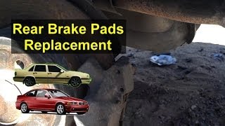 How to replace the rear brake pads so you will have good brakes Volvo BMW Jaguar etc  VOTD [upl. by Mcgee227]