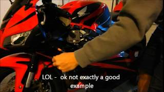 CBR 600RR nose and side fairing removal 2008 [upl. by Sorips]