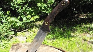 Blacksmithing Knifemaking  Forging A Rasp Chopper Knife From A Farriers Rasp  Part 2 [upl. by Valerian75]