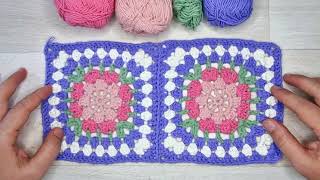 Very Beautiful🌸 Crochet Flower Granny Square [upl. by Wilhelmine]