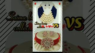 red pearl vs ❤❤❤blue pearl diy jewellery fashion choose [upl. by Ayor]