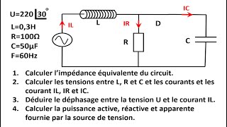 Analyser dun circuit RLC mixte en courant alternatif CircuitélectriqueCE [upl. by Enilhtak79]