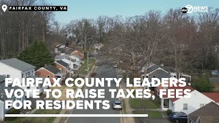 Fairfax County Board of Supervisors vote to raise taxes fees for residents [upl. by Killie]