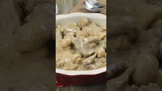 Creamy and delicious tender beef in mushroom gravy [upl. by Haskel]