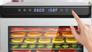 Tiastar Food Dehydrator Machine 8 Stainless Steel Food Dryers 72H Timer and Temperature Control [upl. by Yarrum]