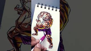 drawing Master Roshi with his Most Powerful Kamehameha 😬🥵 shorts [upl. by Abita]