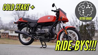 1982 BMW R65LS  Cold Start and RIDE BY Videos for Bring a Trailer Sale bmw airhead [upl. by Ahsieker778]