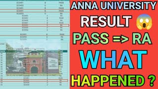 Anna University Pass to Arrear Result 😱  Engineering Pass to RA Result  What Happened🙃resultau [upl. by Margarita152]