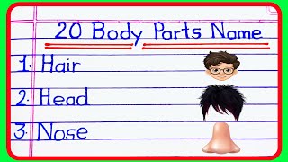 20 Body Parts Name in English  Human Body Parts Name  20 Body Parts Name English mein [upl. by Ami400]