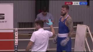 2023Australias Number 1 super heavyweight Teremoana Jnr Dismantles Lithuanian [upl. by Pam]