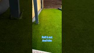 diy Laying artificial grass start to finish diy youtubeshorts garden home artificialgrass [upl. by Drake]