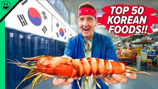 Must Try Before You Die Korea’s TOP 50 Street Foods [upl. by Denni992]