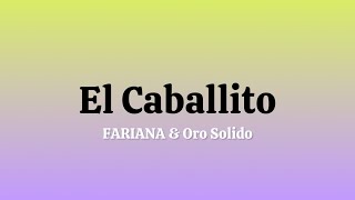 FARIANA Oro Solido  El Caballito Letra [upl. by Nad84]