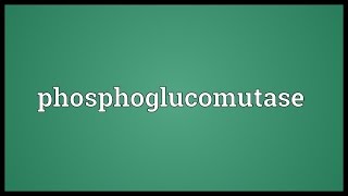 Phosphoglucomutase Meaning [upl. by Alanna]