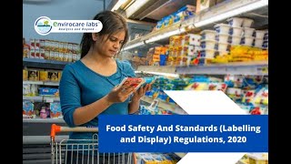 Food Safety And Standards Labelling and Display Regulation 2020  Envirocare Labs [upl. by Lichter]