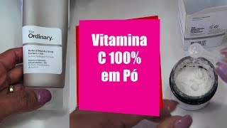 VITAMINA C 100 EM PÓ LASCORBIC ACID POWDER THE ORDINARY  JOANNA MARIA A CAPIXABA NA ISLÂNDIA [upl. by Alegnat832]