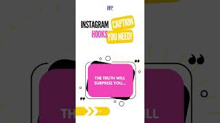 Want to stop the scroll and grab attention  Instagram Caption Hooks You Need instagram [upl. by Aniarrol]