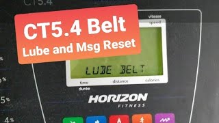 Treadmill Belt Lube and Message reset  Horizon CT54 [upl. by Irrahs859]