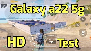 PUBG MOBILE  Samsung Galaxy a22 5g Graphics test  HD [upl. by Ailatan762]