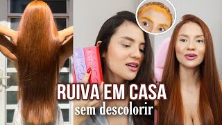 FICANDO RUIVA EM CASA SEM DESCOLORIR  DO CASTANHO AO RUIVO  IGORA 877  977 [upl. by Iramaj49]