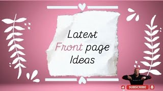 aesthetic front page ideas Design cover page ideas viralvideo art youtube [upl. by Hanover]