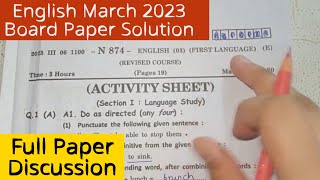 10th SSC English March 2023 Board Exam Paper Solution and Discussion Class10 Maharashtra State Board [upl. by Allista]