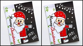 DIY Christmas greeting card 2023  Merry Christmas greeting card making  Easy Christmas card [upl. by Kyne]