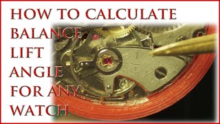 How To Calculate Lift Angle Of An Unknown Watch Movement [upl. by Ahras]