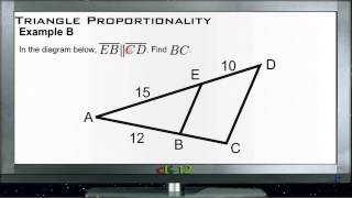 Triangle Proportionality Examples Basic Geometry Concepts [upl. by Yrok]