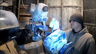 Pulling Grain Auger Out Of HarveStore Silo [upl. by Akinahs633]