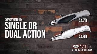 How to Airbrush in Single and Dual Action Aztek A470 amp A480 [upl. by Alacim]