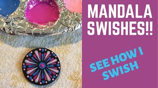 Mandala Swishes  see how I swish for dot mandala art [upl. by Litton367]