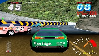 Ridge Racer 2  Chase View Cheat  Novice Race  8 Green Car  5 laps  Full Race 2K 60 FPS [upl. by Gertruda988]