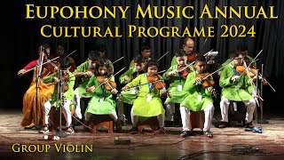 Euphony Music Annual Programme 20224  Baro Asha Kore Esechi Go  Instrumental  Group Violin [upl. by Acinet]