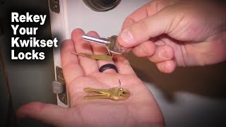 How to Rekey Kwikset Door Knob and Deadbolt with Smart Key [upl. by Aynahs740]