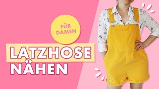 Latzhose für Damen nähen  tolles SommerProjekt Werbung [upl. by Leboff]