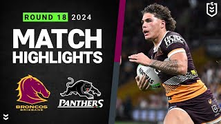 NRL 2024  Broncos v Panthers  Match Highlights [upl. by Yesdnil]