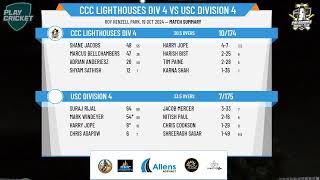 CCC Lighthouses DIV 4 v USC DIVISION 4 [upl. by Eiramacissej]