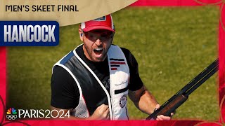 HISTORY Vincent Hancock wins FOURTH skeet shooting gold medal  Paris Olympics  NBC Sports [upl. by Enylekcaj]