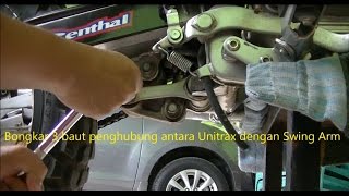 DIY Service Rutin Unitrack KLX 150  HOW TO MAINTENANCE MOTORCYCLE SHOCK LINKAGE [upl. by Isleana]