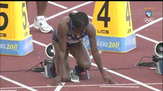 Pan Guadalajara 2011  ATLETISMO  100m Rasos Feminino Final  Record HD [upl. by Anikas]