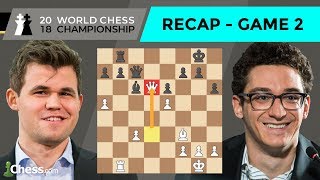 Carlsen vs Caruana Game 2 Analysis  World Chess Championship 2018 [upl. by Docilla]