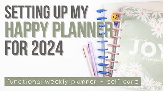 2024 HAPPY PLANNER SETUP  Weekly Planner Setup with Self Care Planner [upl. by Kcirtapnaes430]