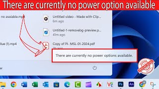 How To Fix the quotThere Are Currently No Power Options Availablequot Error In Windows 11 Solved [upl. by Boykins]