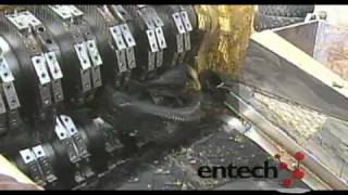 Entech selfpropelled tire shredder [upl. by Yrahca]