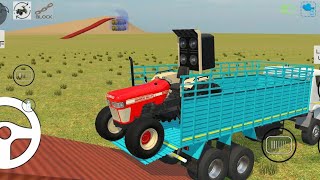 JCB and Tractor Loading Stone On Trolley In Game 😱jcb truck tractor indianvehiclesimulator3d [upl. by Beau]