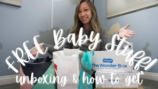 Getting FREE Baby Stuff  Sample Boxes amp Bags  First Time Mom [upl. by Llennehc341]