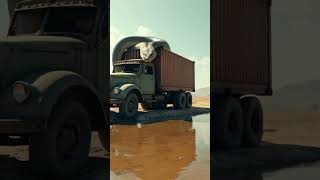 Giant Anaconda on top of truck desert animals ai animation wildlife animals scary horror [upl. by Hamilton648]