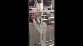 How Bag Sealing Tape Running on Packaging Bag Making Machine [upl. by Nuahs]